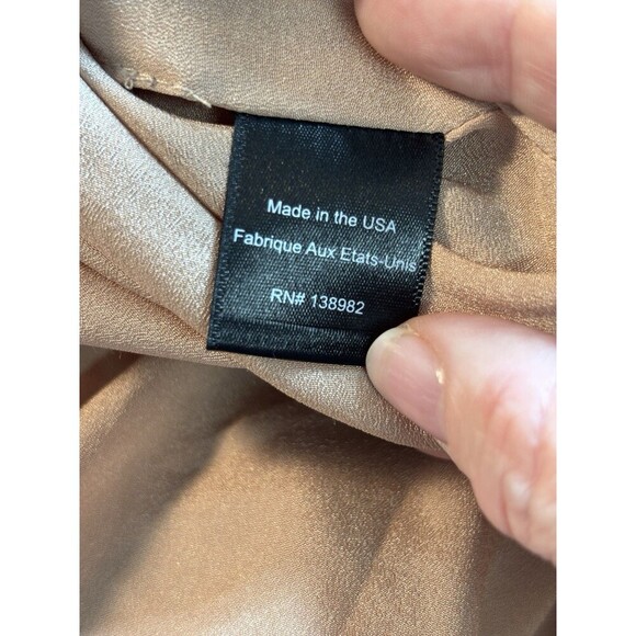 Dress the Population Maxi Dress Fleshtone Burgundy Red Sequins Large - Picture 9 of 12